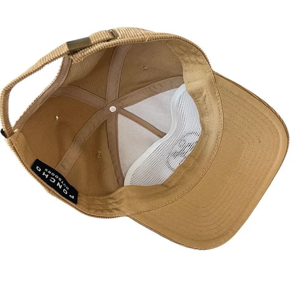 Poncho Outdoors Tan Corduroy Patch Hat